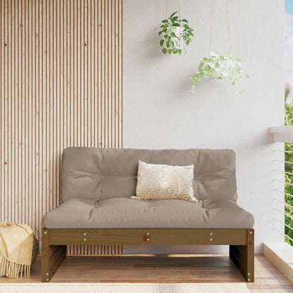Divano Centrale Marrone Ambra 120x80 cm Legno Massello di Pino - homemem39