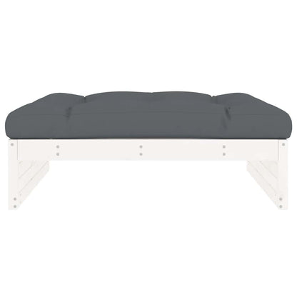 Poggiapiedi da Giardino 120x80 cm Legno Massello di Pino Bianco