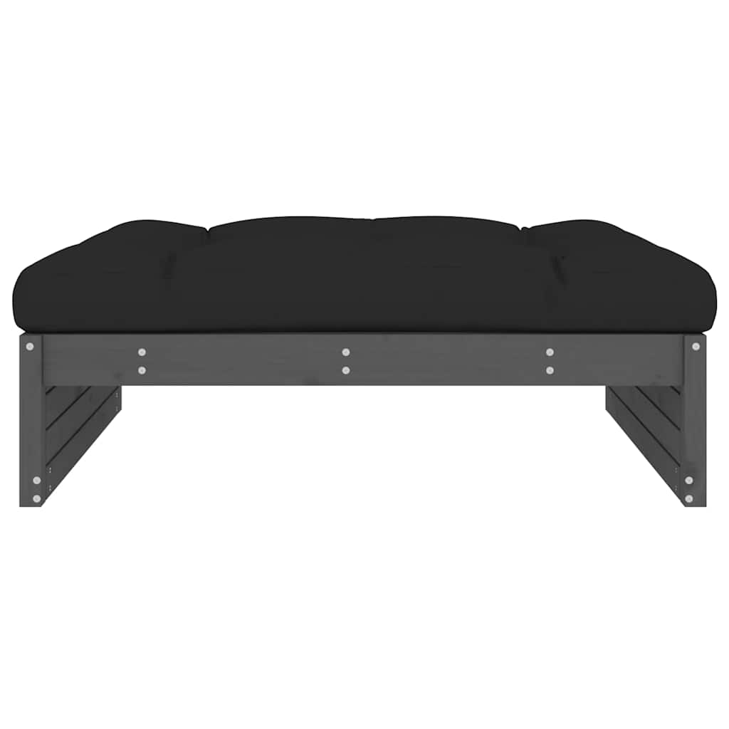 Poggiapiedi da Giardino 120x80 cm Legno Massello di Pino Grigio | homemem39