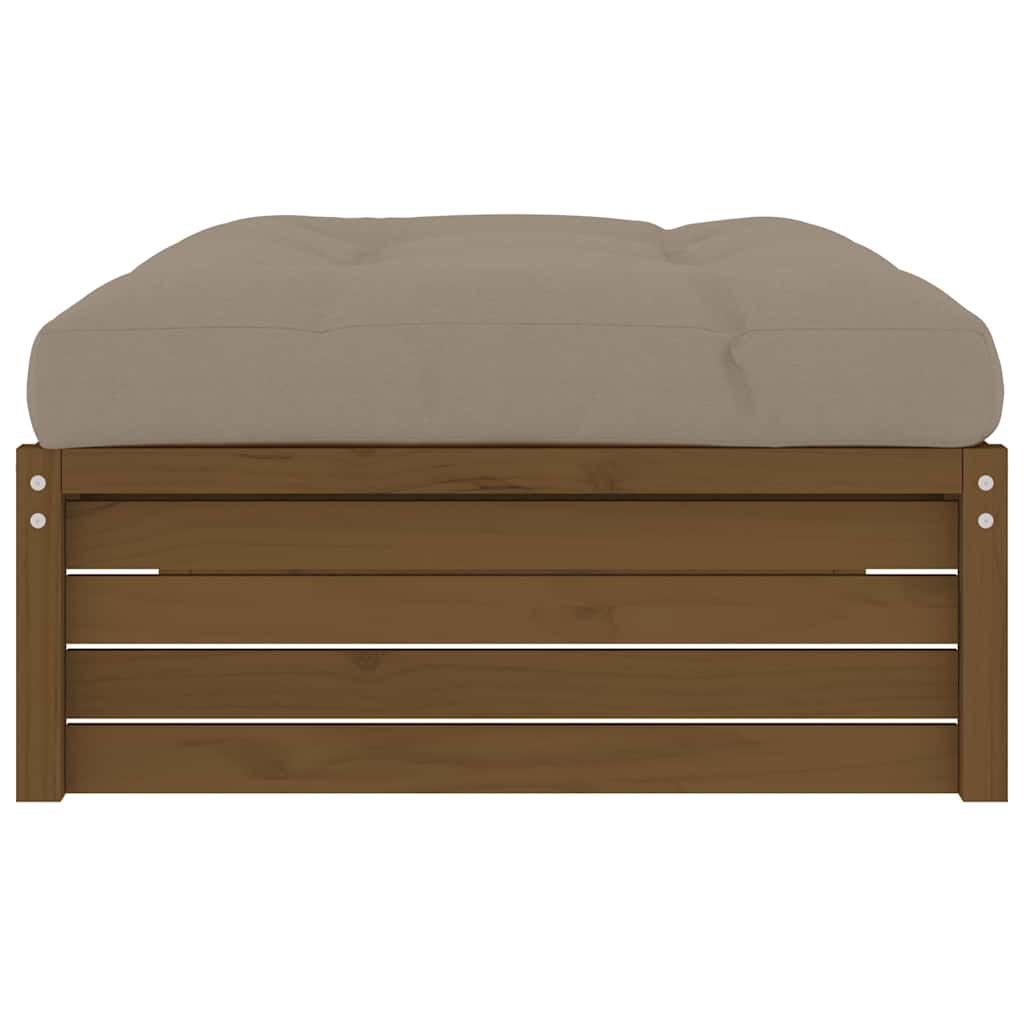 Poggiapiedi Giardino Marrone Ambra 120x80cm Legno Massello Pino - homemem39