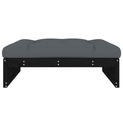 Poggiapiedi da Giardino 120x80 cm Legno Massello di Pino Nero | homemem39