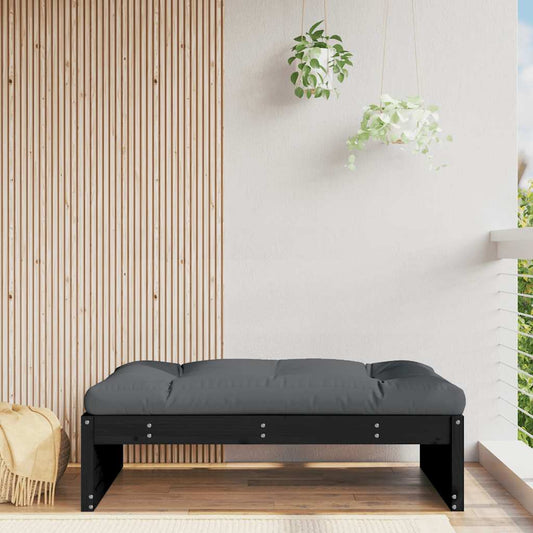 Poggiapiedi da Giardino 120x80 cm Legno Massello di Pino Nero | homemem39