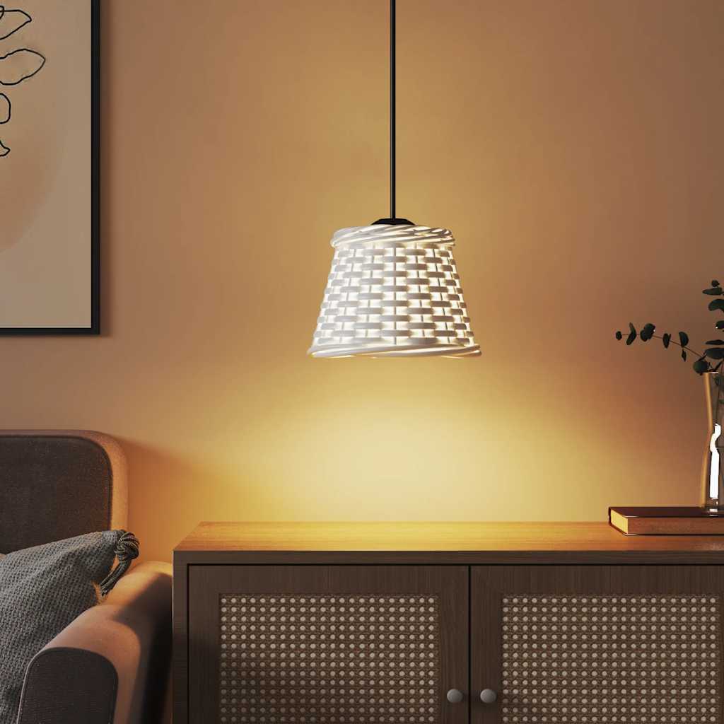 Paralume da Soffitto Bianco Ø15x12 cm in Vimini | homemem39