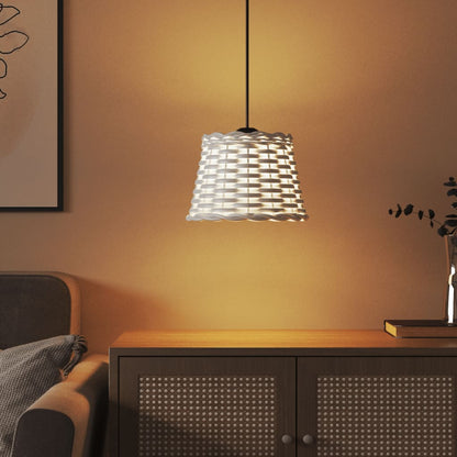 Paralume da Soffitto Bianco Ø20x15 cm in Vimini - homemem39