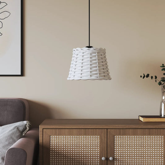 Paralume da Soffitto Bianco Ø20x15 cm in Vimini - homemem39
