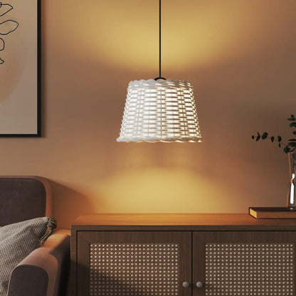 Paralume da Soffitto Bianco Ø30x20 cm in Vimini - homemem39