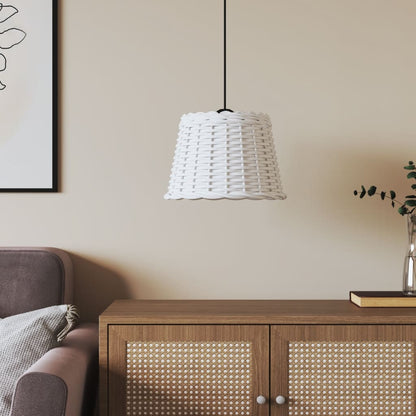 Paralume da Soffitto Bianco Ø30x20 cm in Vimini - homemem39