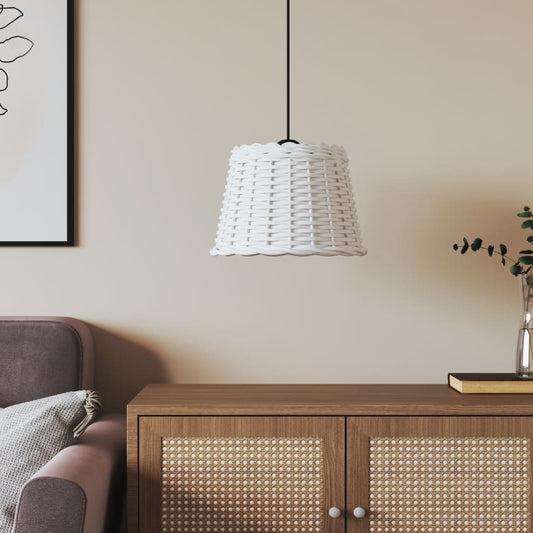Paralume da Soffitto Bianco Ø30x20 cm in Vimini - homemem39