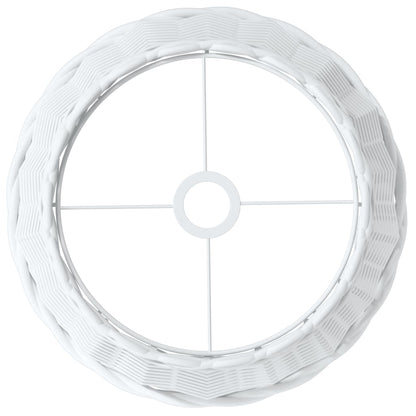Paralume da Soffitto Bianco Ø38x23 cm in Vimini - homemem39