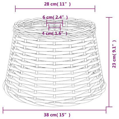 Paralume da Soffitto Bianco Ø38x23 cm in Vimini - homemem39