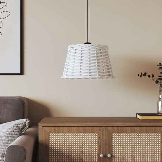 Paralume da Soffitto Bianco Ø38x23 cm in Vimini - homemem39