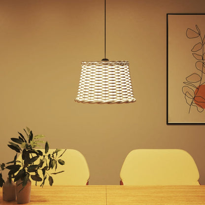 Paralume da Soffitto Bianco Ø40x26 cm in Vimini - homemem39