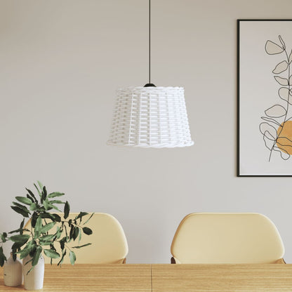 Paralume da Soffitto Bianco Ø40x26 cm in Vimini - homemem39