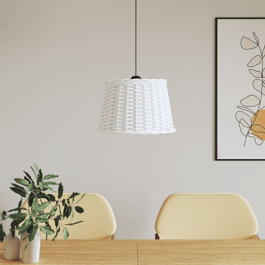 Paralume da Soffitto Bianco Ø40x26 cm in Vimini - homemem39