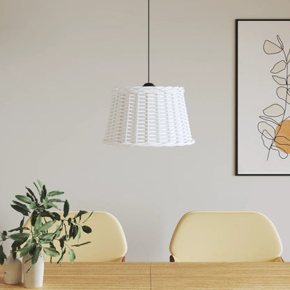 Paralume da Soffitto Bianco Ø45x28 cm in Vimini - homemem39