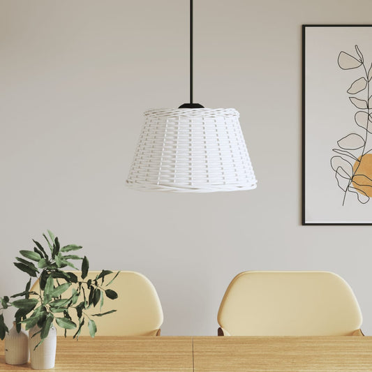 Paralume da Soffitto Bianco Ø50x30 cm in Vimini - homemem39
