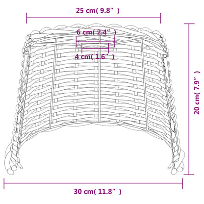 Paralume da Soffitto Marrone Ø30x20 cm in Vimini - homemem39