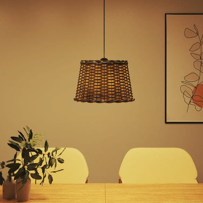 Paralume da Soffitto Marrone Ø40x26 cm in Vimini - homemem39
