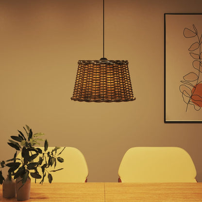 Paralume da Soffitto Marrone Ø45x28 cm in Vimini - homemem39
