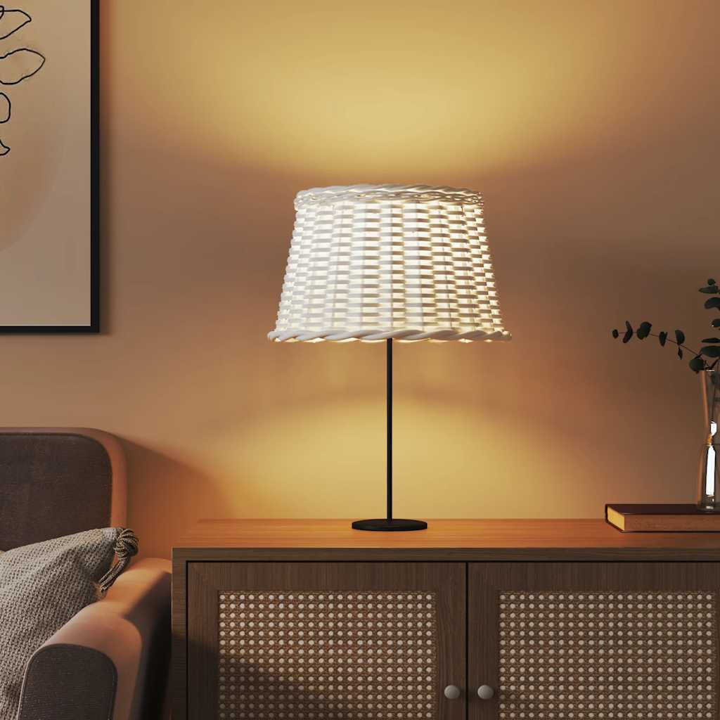 Paralume Bianco Ø45x28 cm in Vimini | homemem39