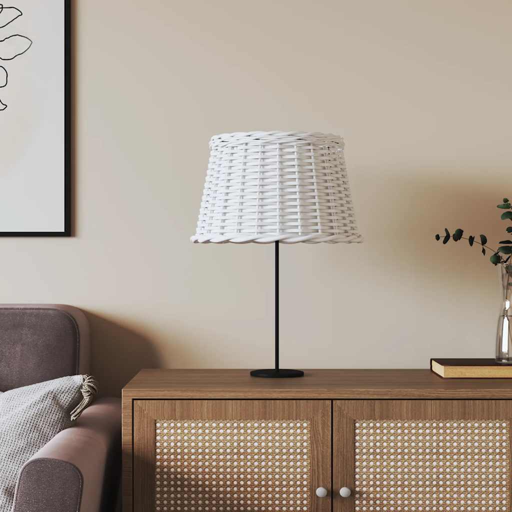 Paralume Bianco Ø45x28 cm in Vimini | homemem39