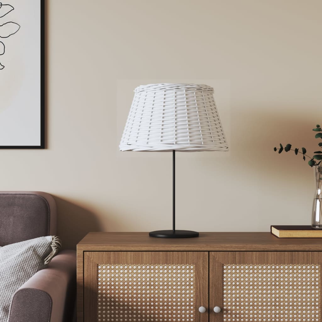 Paralume Bianco Ø50x30 cm in Vimini | homemem39
