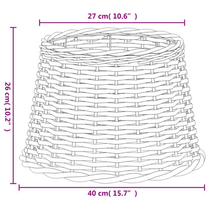 Paralume Marrone Ø40x26 cm in Vimini - homemem39