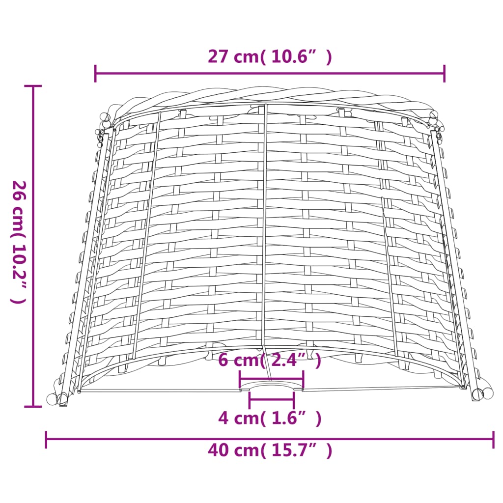 Paralume Marrone Ø40x26 cm in Vimini | homemem39