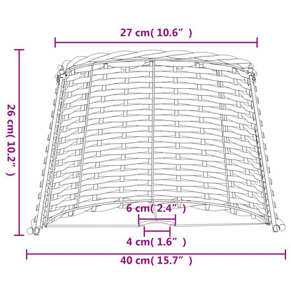 Paralume Marrone Ø40x26 cm in Vimini - homemem39