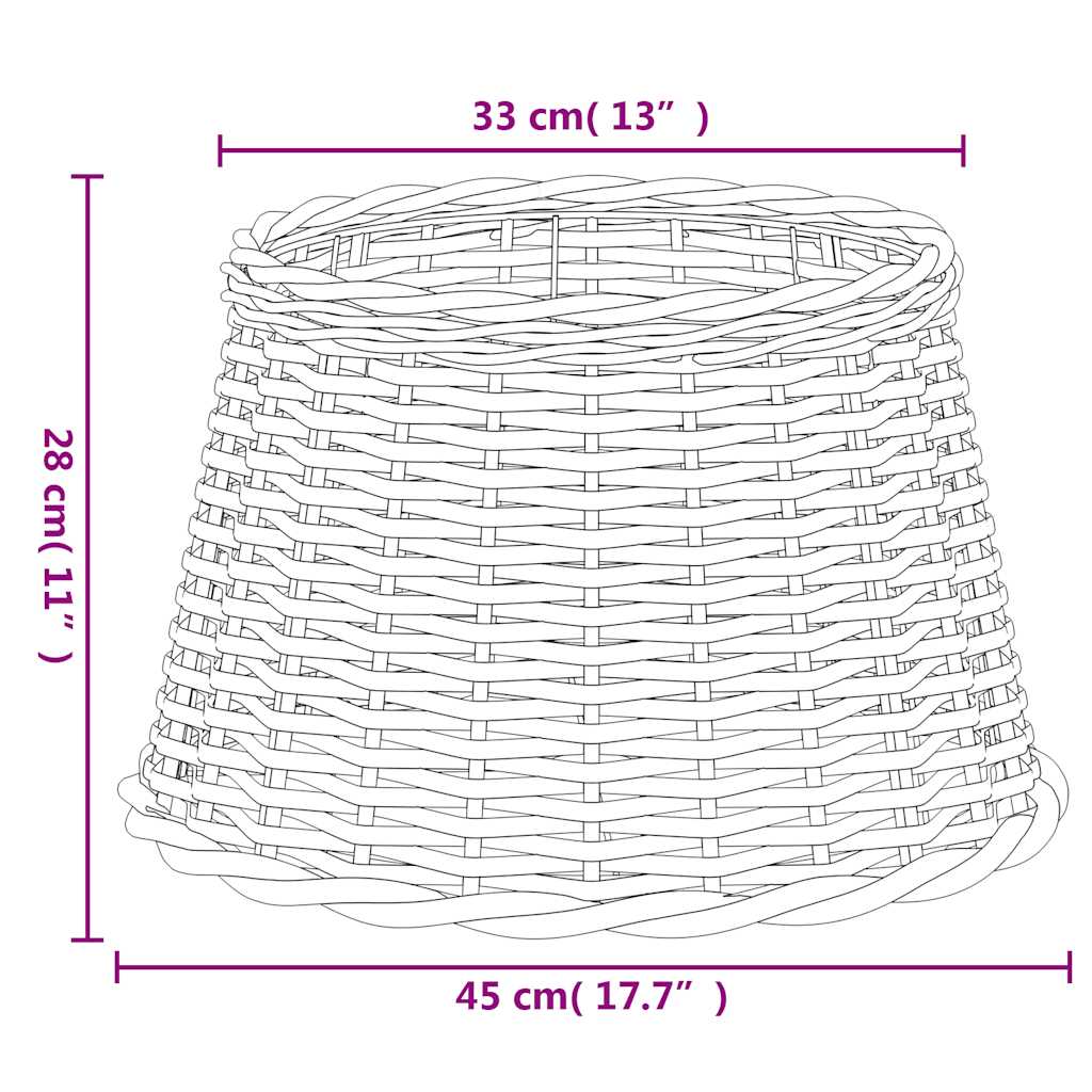 Paralume Marrone Ø45x28 cm in Vimini | homemem39