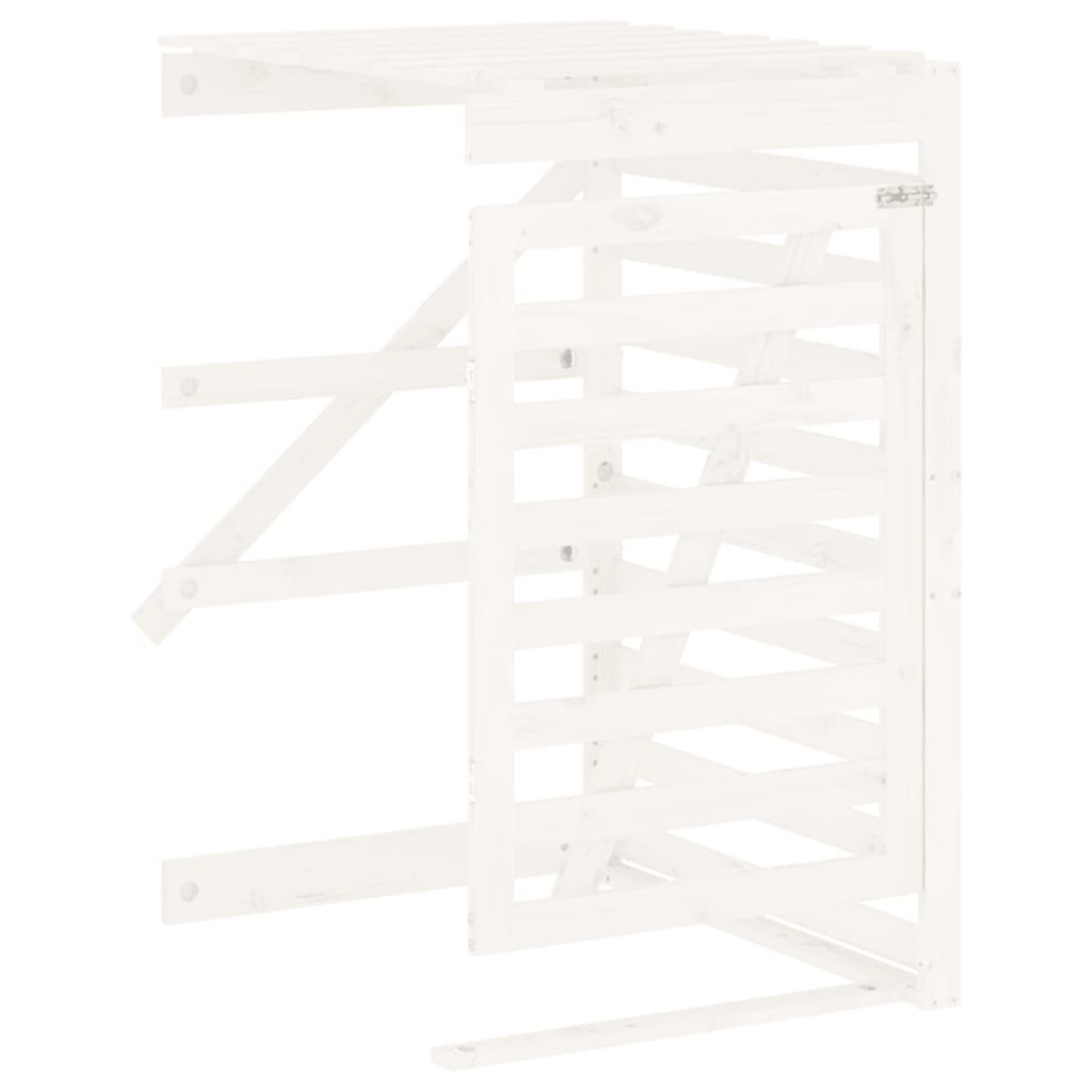 Copribidone Doppio Bianco in Legno Massello di Pino - homemem39