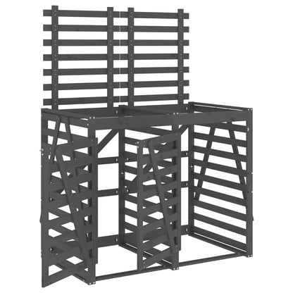 Copribidone Doppio Grigio in Legno Massello di Pino - homemem39