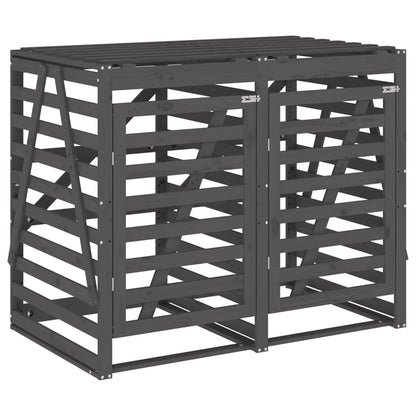 Copribidone Doppio Grigio in Legno Massello di Pino - homemem39