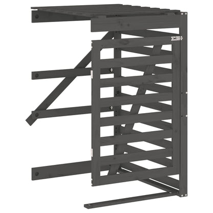 Copribidone Doppio Grigio in Legno Massello di Pino - homemem39