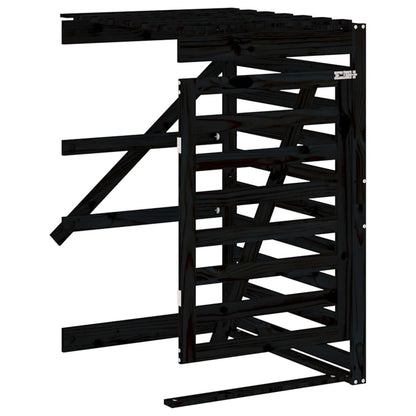 Copribidone Doppio Nero in Legno Massello di Pino - homemem39