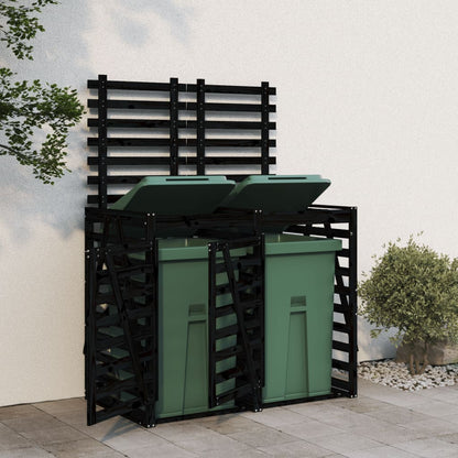 Copribidone Doppio Nero in Legno Massello di Pino - homemem39