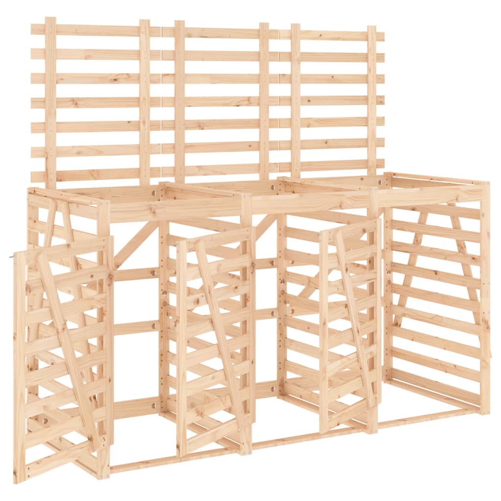 Copribidone Triplo in Legno Massello di Pino - homemem39