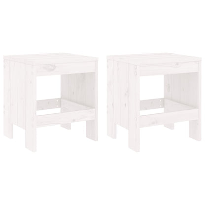 Set da Bistrot da Giardino 3pz Bianco in Legno Massello di Pino - homemem39