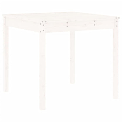 Set da Pranzo per Giardino 5pz Bianco in Legno Massello di Pino | homemem39