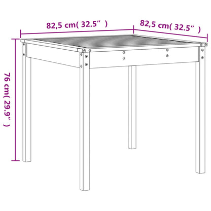 Set da Pranzo per Giardino 5pz Bianco in Legno Massello di Pino | homemem39