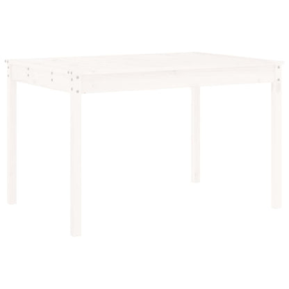 Set da Pranzo per Giardino 5pz Bianco in Legno Massello di Pino - homemem39