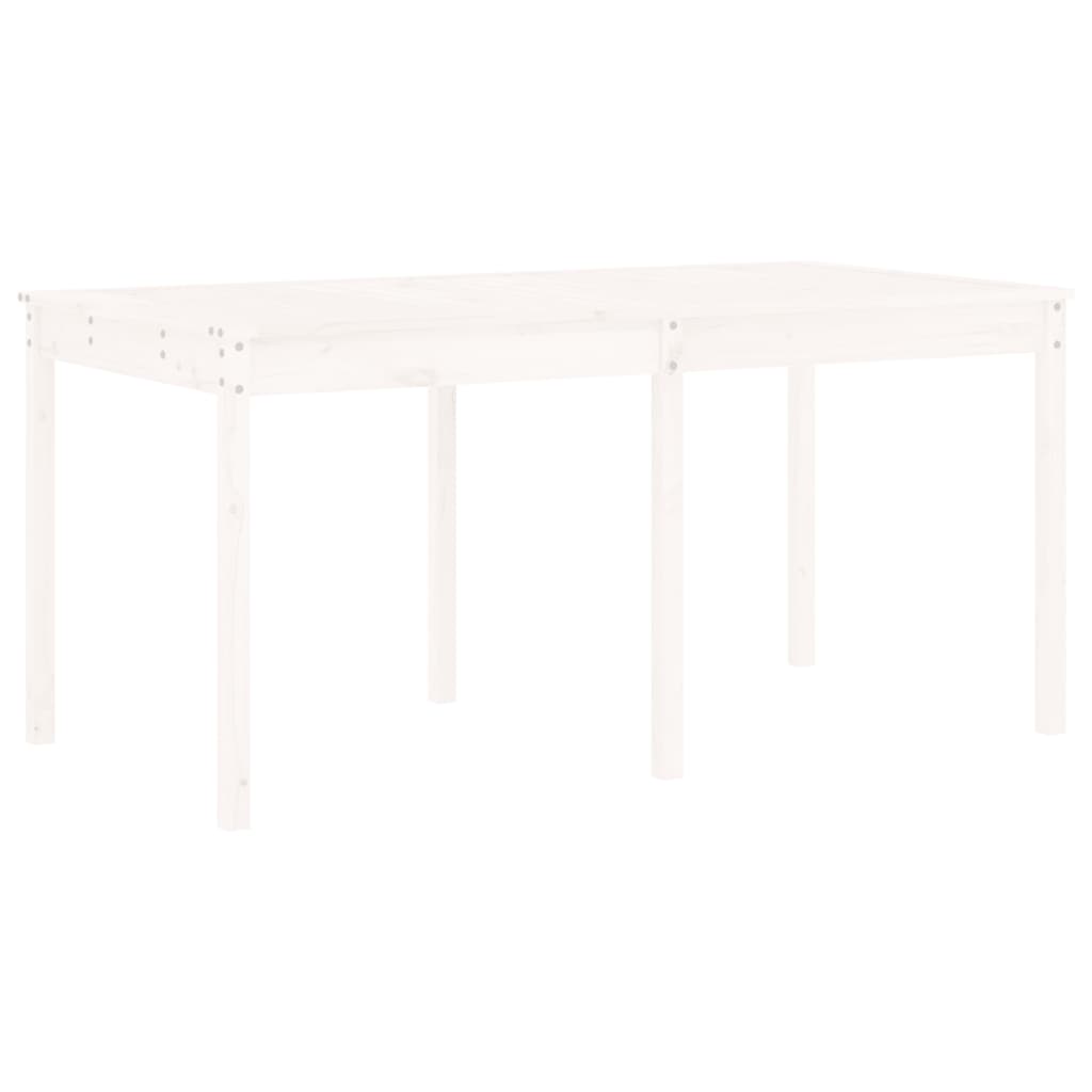 Set da Pranzo per Giardino 13pz Bianco Legno Massello di Pino - homemem39