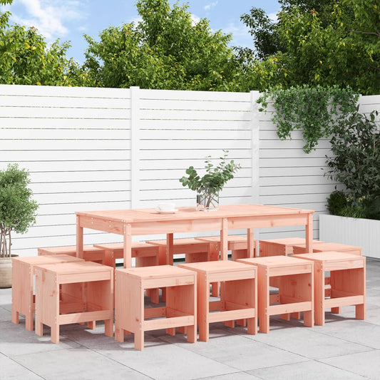 Set da Pranzo per Giardino 13 pz in Legno Massello di Douglas - homemem39