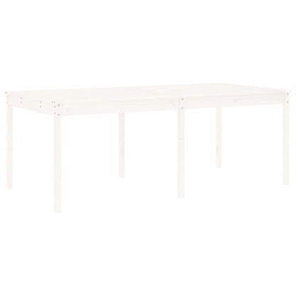 Set da Pranzo per Giardino 17pz Bianco Legno Massello di Pino - homemem39