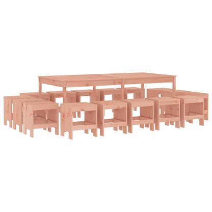 Set da Pranzo per Giardino 17 pz in Legno Massello di Douglas | homemem39