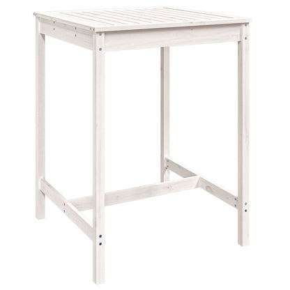 Set Bar da Giardino 3 pz Bianco in Legno Massello di Pino | homemem39