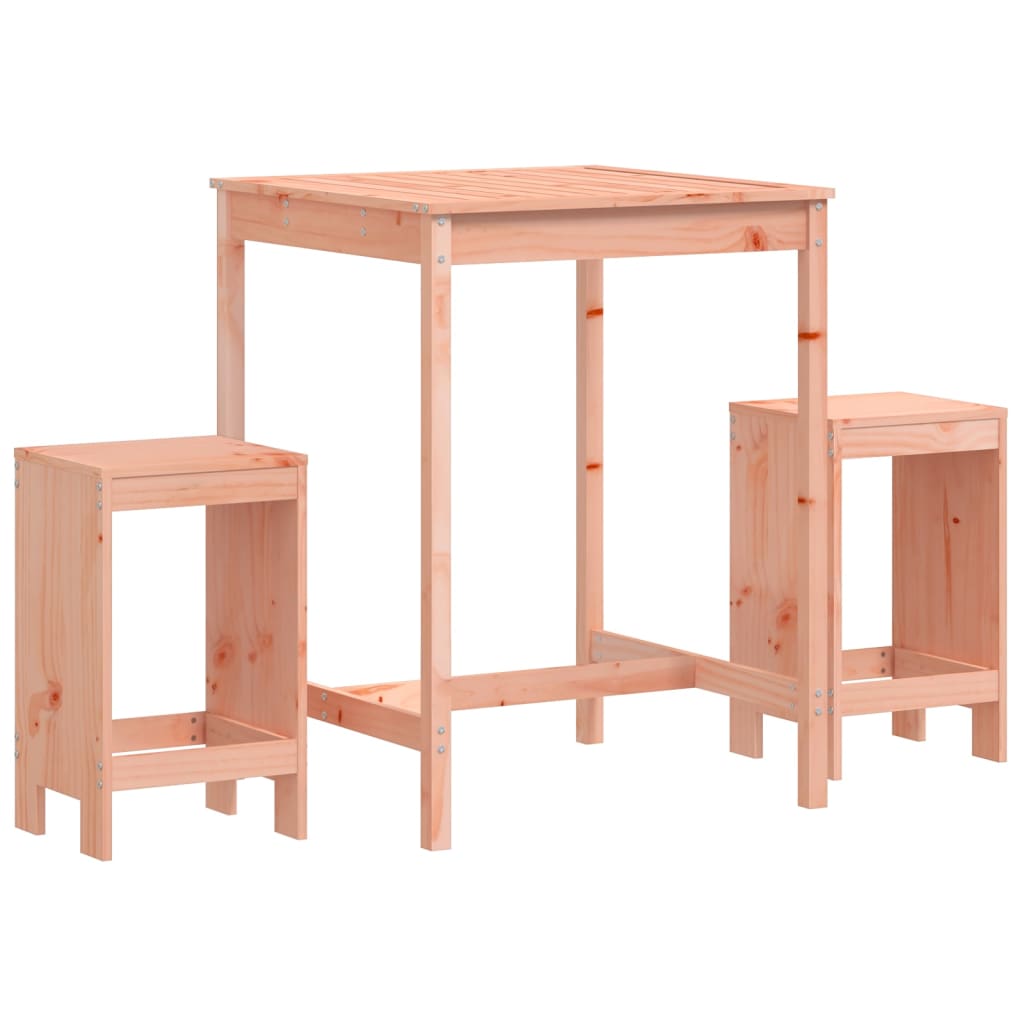 Set da Bar da Giardino 3 pz in Legno Massello di Douglas | homemem39