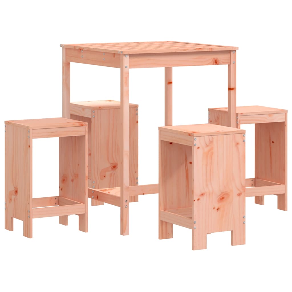 Set da Bar da Giardino 5 pz in Legno Massello di Douglas | homemem39