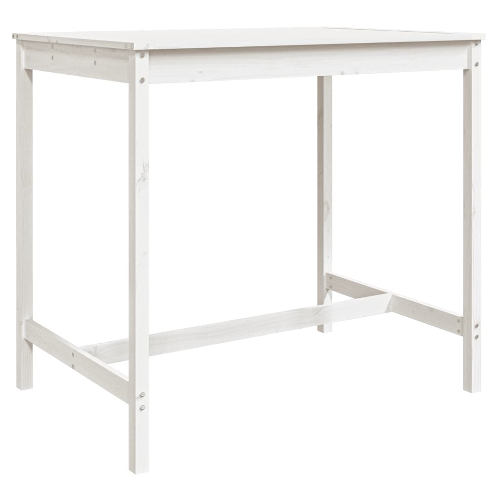 Set Bar da Giardino 5 pz Bianco in Legno Massello di Pino - homemem39