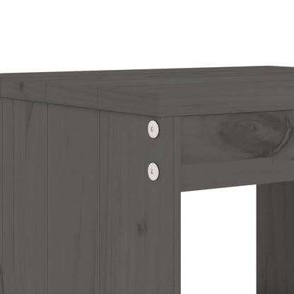 Set Bar da Giardino 5 pz Grigio in Legno Massello di Pino | homemem39